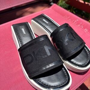 DKNY Monochrome Slide Sandals
